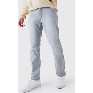 Mens Ice Grey Straight Rigid Jean