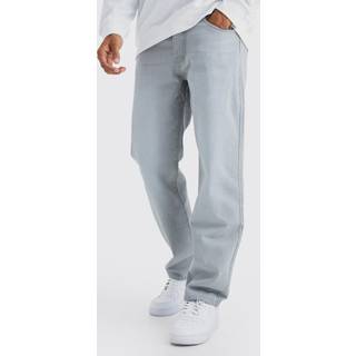 Mens Ice Grey Relaxed Rigid Jean