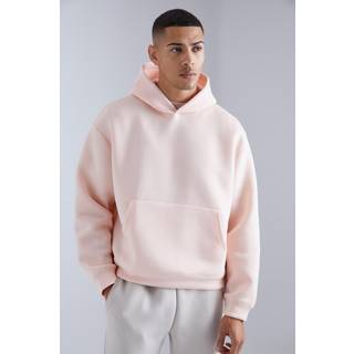 Mens Pink Oversized Boxy Limited Scuba Hoodie