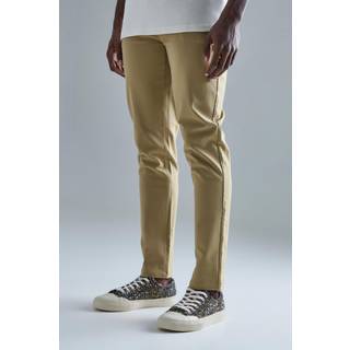 Mens Stone Fixed Waist Slim Fit Technical Stretch Trouser