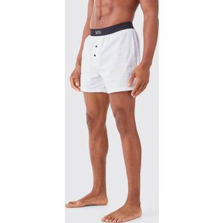 Mens White Original Man Woven Boxer Shorts