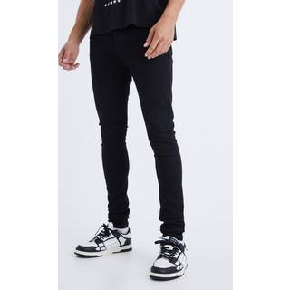 Mens True Black Tall Super Skinny Stretch Jean