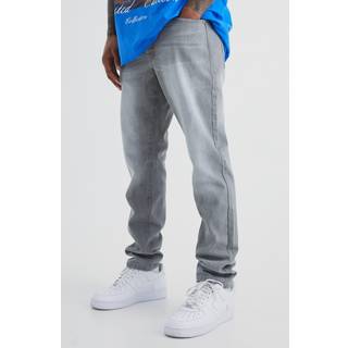 Mens Mid Grey Slim Rigid Jean