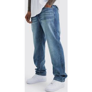 Mens Vintage Blue Relaxed Rigid Washed Jeans