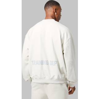 Mens Light Grey Active Boxy Training Dept Sweatshirt