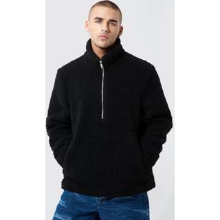 Mens Black Borg Funnel Neck Overhead Jacket