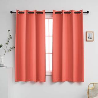 YGO Blackout Room m?rkere faste gardiner Grommet Top termisk isoleret gardinpaneler til sovev?relse stue 52 tommer W x 63 tommer L S?t med 2 pane