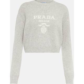 Prada Virgin wool and cashmere cropped sweater - grey - XL+