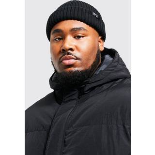 Mens Black Man Tab Beanie