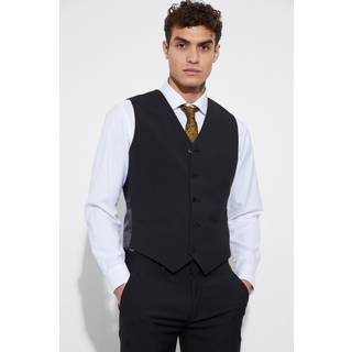 Mens Black Slim Waistcoat