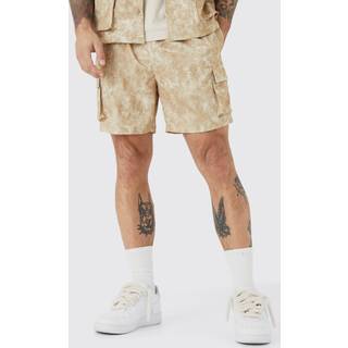 Mens Stone Elasticated Waistband Regular Fit Cargo Short