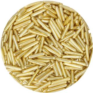 Gul Guld Metallic Sukkerstænger, 70g - FunCakes