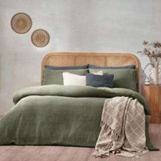 Yard Yard Eucalpytus Green Chunky Waffle 100% Cotton Duvet Cover Set