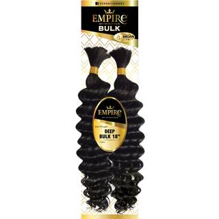 Sensationnel Empire Bulk Braiding - Deep Human Hair Braids til Knotless Boho Box eller Curly Loose Wave Styles (18 tommer 350 CopperRed)