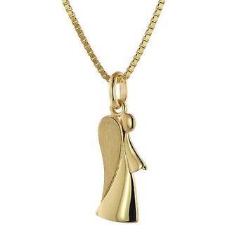 trendor 39630 Engel-Anhänger Gold 333 (8 Karat) mit vergoldeter Kette