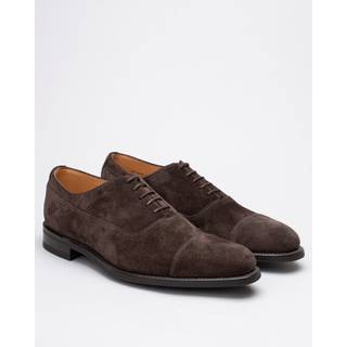 Loake 1880 Truman Suede Oxford Toe Cap Dark Brown