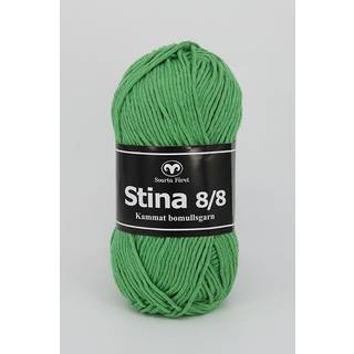 Svarta Fåret Stina 87 Kellygrøn Indhold: 100% kæmmet bomuld Vægt/længde: 50 g = ca. 80 meter Anbefalede pinde: 5 mm Strikkefasthed: 10 x 10 cm = 18 m Vask: Vask ved 40 ℃.