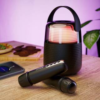 Rubicson Karaokehøjttaler med to trådløse mikrofoner