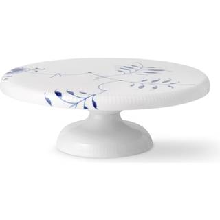 Royal Copenhagen Blå Mega Riflet fad på fod 29,5 cm