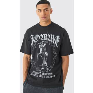 Mens Black Oversized Homme Graphic T-shirt