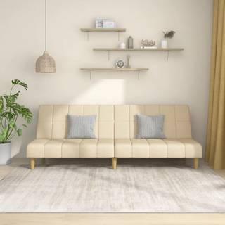 2-Personers Sovesofa Stof - Creme