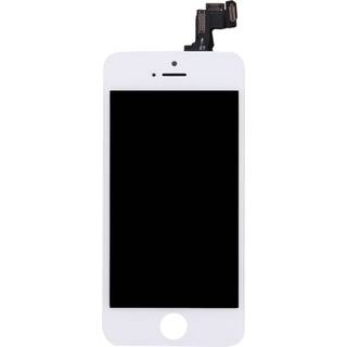 iPhone 5s LCD-skærm og digitaliseringsforbindelse med frontkamera / hjem knap osv. (Lavet af Tianma) - Hvid