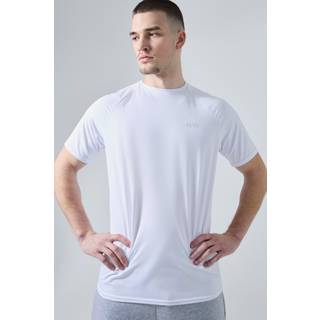 Mens White Tall Man Active Gym Raglan Regular Fit T-shirt