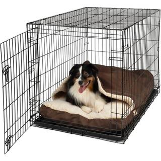 Snoozer Luxury Cozy Cave Crate Pet Bed med Microruskind Medium - Hot Fudge