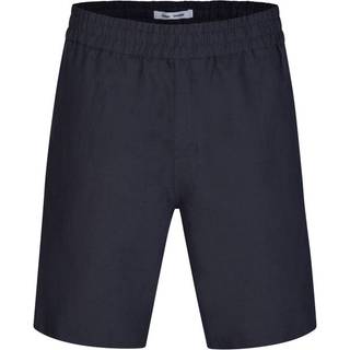 Samsøe Samsøe Smith Cotton/Linen Drawstring Shorts Salute Navy