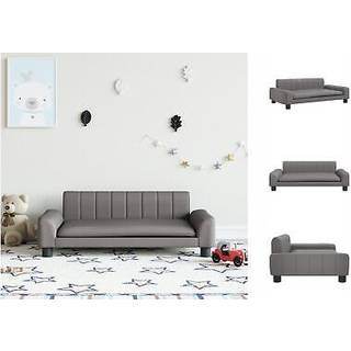 sofa til børn 90x53x30 cm kunstlæder grå