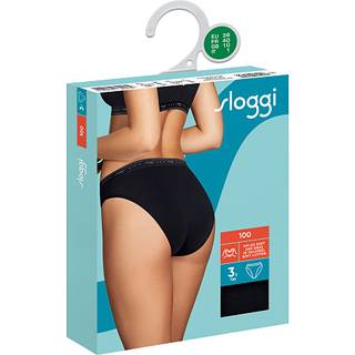 Sloggi dame 3-pak tai 100 str. 46 - sort (På lager i varehus)