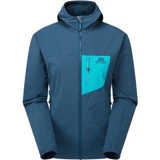 Mountain Equipment Women's Echo Hooded Jacket Softshelljakke Damer størrelse 12 farve blå