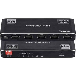 NÖRDIC Splitter 1 til 4 HDMI 2.0 4K60Hz Ultra HD 3D HDR 18Gbps HDCP 2.2