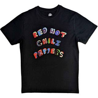 Red Hot Chili Peppers Skjorte Colourful Letters Unisex Black M