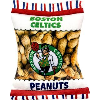 Pets First NBA Boston Celtics CRINKLE FIN PLYDS HUND OG KAT SQUEAK LEGETJ - Sdeste STADIUM PEANUTS SNACK Plyslegetj til HUNDE & KATTE med INDR