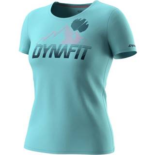 Dynafit Women's Transalper Graphic S/S Tee Funktionsshirt Damer størrelse L farve turkis