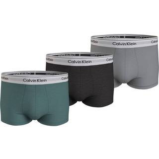 Calvin Klein 3-pak Modern Cotton Stretch Trunk - Grey/Black - X-Large * Kampagne *
