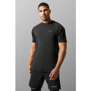 Mens Black Tall Man Active Gym Raglan Regular Fit T-shirt