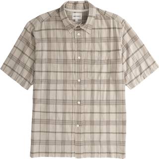 Norse Projects Ivan Textured Check Shirt Beige