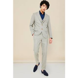Mens Multi Single Breasted Slim Dogtooth Suit Jacket