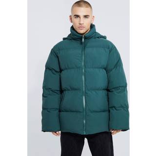 Mens Forest Oversized Soft Hooded Puffer