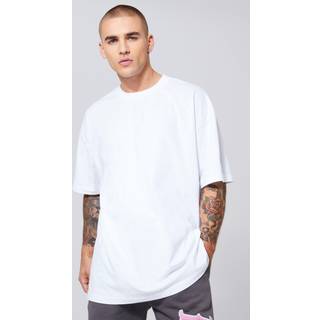 Mens White Basic Oversized Crew Neck T-shirt