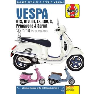 Vespa GTS, GTV, GT, LX, LXV, S, Primavera & Sprint (05 - 18)