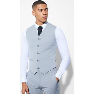 Mens Grey Skinny Waistcoat