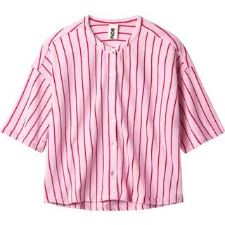 Bongusta - Naram Oversized Shirt - Baby Pink &amp; Ski Patrol Red
