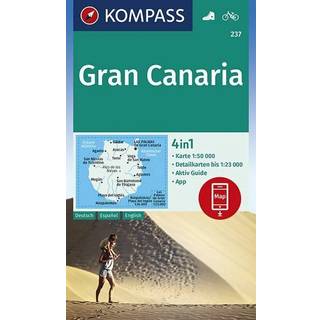 Gran Canaria: 4 in 1 Wanderkarte mit Aktiv Guide