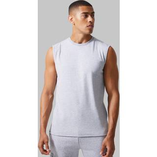 Mens Grey Marl Man Active Regular Fit vest Top