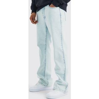 Mens Ice Blue Relaxed Rigid Flare Jean