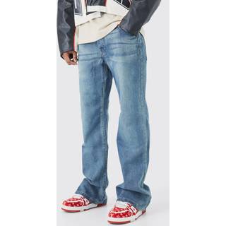 Mens Vintage Blue Relaxed Rigid Flare Jean