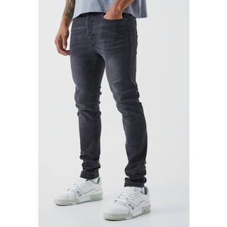 Mens Charcoal Skinny Stretch Jean